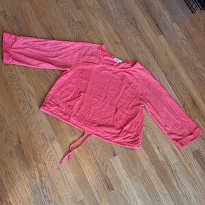 Treasure & Bond Coral Sweatshirt Pullover drawstring Large